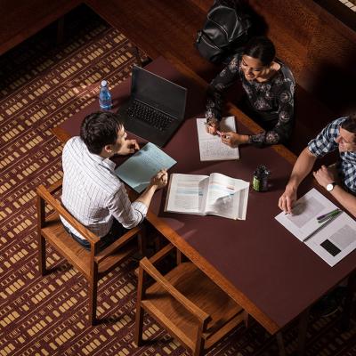Students in law library