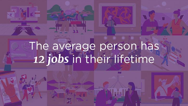 The average person has 12 jobs in their lifetime