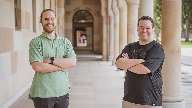 Sam Skinner and Lucas Steger, UQ LEAD Law scholarship recipients
